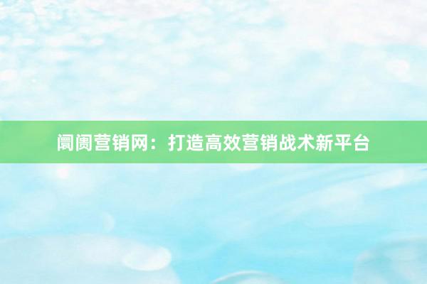 阛阓营销网：打造高效营销战术新平台